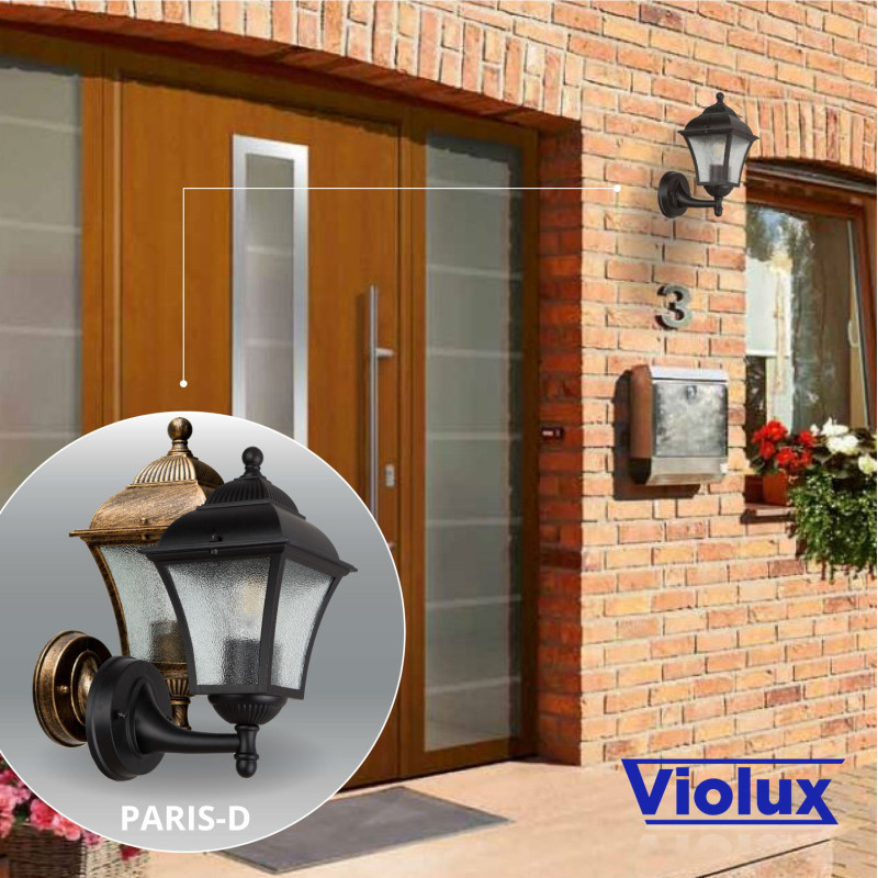 Светильник садово-парковый Violux Paris-D античная бронза 60W Е27 IP44 ( 500060 )