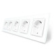 Пятиместная умная розетка ZigBee с заземлением Livolo белый (VL-C7FCTC16AZ-10WP)