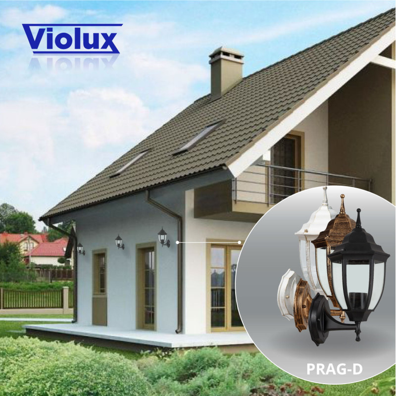 Светильник садово-парковый Violux Prag-D античный белый 60W Е27 IP44 ( 500010 )