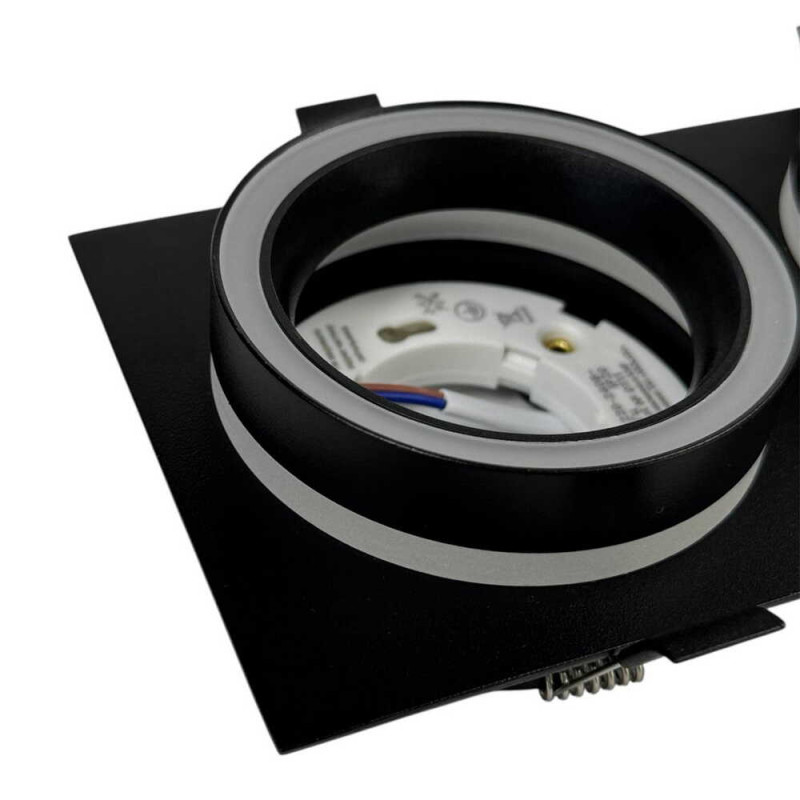 Светильник точечный Violux TORONTO-2L GX53 IP20 черный ( 132103 )