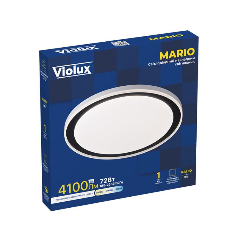 Светильник LED smart MARIO 72W 3000-6500K IP20 черный Violux ( 210223 )