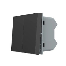 Перекрестный (крестовый) выключатель LIVOLO, 2-клавишный, черный, модуль без рамки (VL-FCMM10A-1BP)