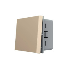 Перекрестный (крестовый) выключатель LIVOLO, золотой, модуль без рамки (VL-FCMM10A-2AP)