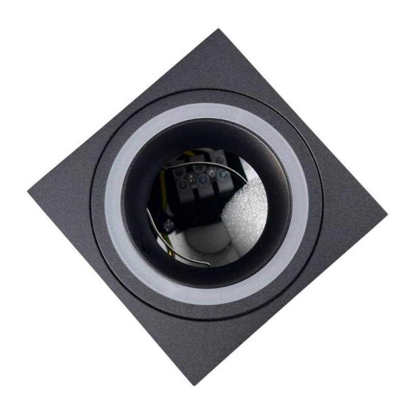 Светильник точечный накладной спот MANHATTAN-L 35W GU10 IP20 квадратный черный Violux ( 341101 )