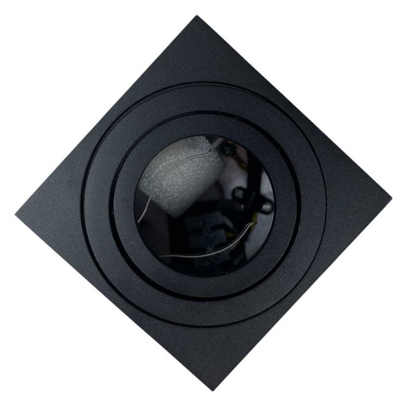 Светильник точечный накладной спот MANHATTAN-S 35W GU10 IP20 квадратный черный Violux ( 341102 )