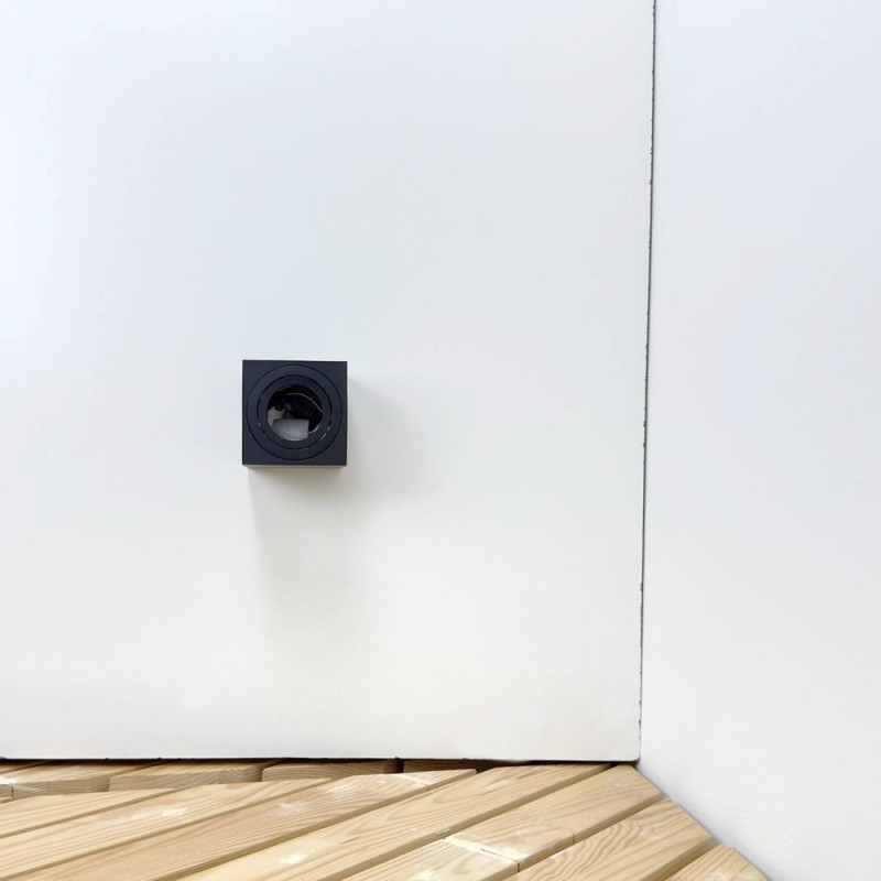 Светильник точечный накладной спот MANHATTAN-S 35W GU10 IP20 квадратный черный Violux ( 341102 )