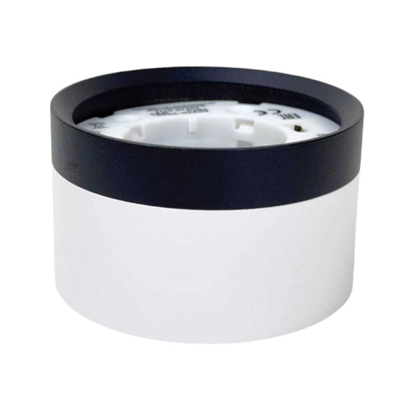 Светильник точечный накладной спот VEGAS 15W GX53 IP20 круг белый+черный Violux ( 340301 )