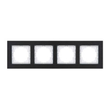 Рамка Nilson Alegra черный алюминий 4-я ( 25SH0094 )