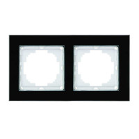 Рамка Nilson Alegra стекло черное 2-я ( 25BL0092 )