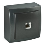 Розетка Nilson Themis антрацит компьютерная CAT5e RJ45 ( 26161044 )
