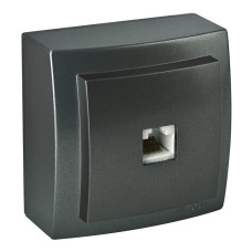 Розетка Nilson Themis антрацит компьютерная CAT5e RJ45 ( 26161044 )