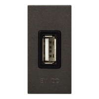 Розетка Zenit антрацит USB 1 мод. 2000мА (2CLA218520N1801)