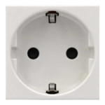 Розетка Zenit белая 1-я с заземлением и защитными шторками ( 2CLA228800N1101 )