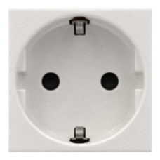 Розетка Zenit белая 1-я с заземлением и защитными шторками ( 2CLA228800N1101 )