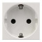 Розетка Zenit белая 1-я с заземлением и защитными шторками ( 2CLA228800N1101 )