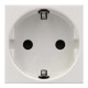 Розетка Zenit белая 1-я с заземлением и защитными шторками ( 2CLA228800N1101 )