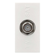 Розетка Zenit белая TV SAT F-разъем 1мод. (2CLA215000N1101)