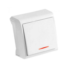 Выключатель VI-KO Vera белый 1кл накл+подс (12шт) 90681019