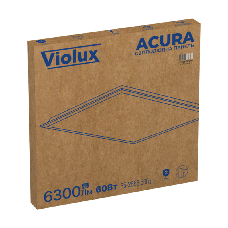 Светодиодная LED панель ACURA 60Вт 6000К 600х600мм Violux 350022