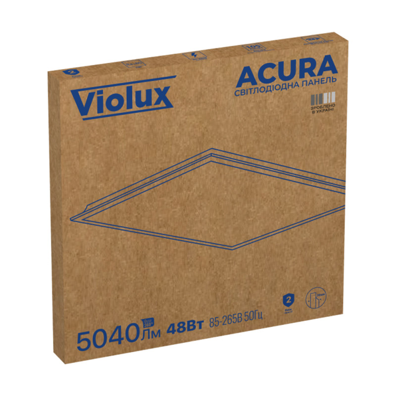 Светодиодная LED панель ACURA 48Вт 6000К 600х600мм Violux 350012