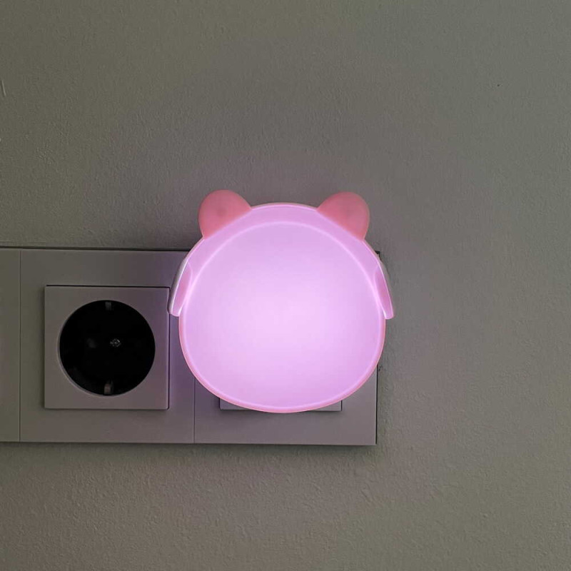 Нічник LED SONIC 0,6W рожевий з сутінковим сенсором VIOLUX 310302