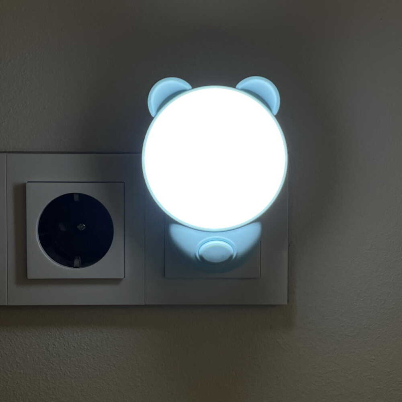 Ночник LED TEDDY 1,2W с голубой кнопкой VIOLUX 310104