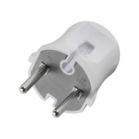 Вилка штепсельная Violux без заземления белая ( 940700 )