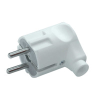 Вилка штепсельная Violux "L" с заземлением белая ( 940710 )