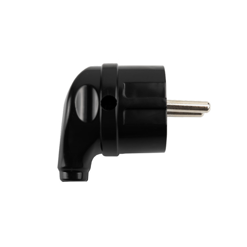 Вилка штепсельная Violux "L" с заземлением черная ( 940820 )