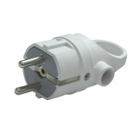 Вилка штепсельная Violux с ручкой с заземлением белая ( 940730 )