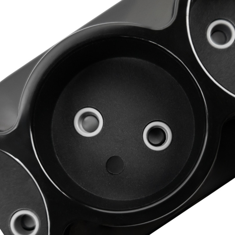 Колодка Violux 3-на без заземлення чорна ( 910180 )