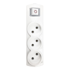 Колодка Violux 3-я без заземления с выключателем ( 910170 )