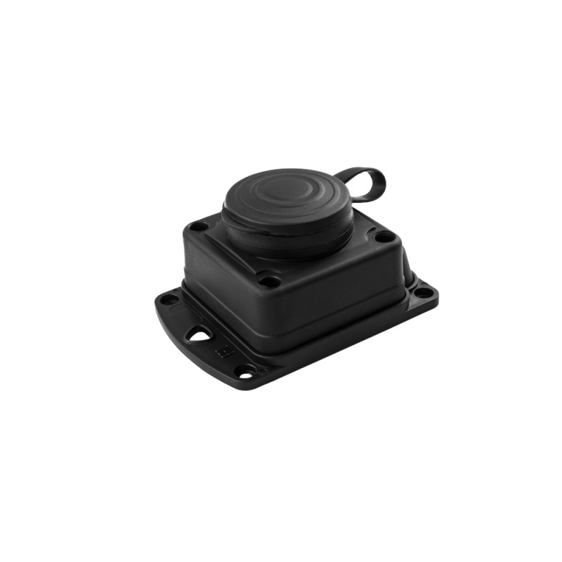 Колодка Violux каучук настенная 1-я без заземления с крышкой IP44 ( 930690 )