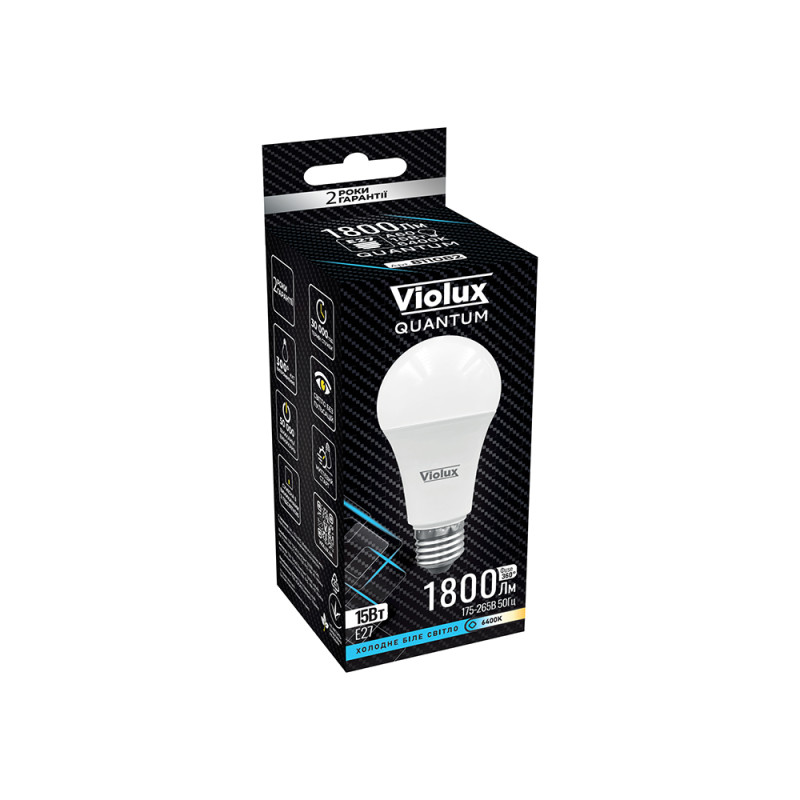 Светодиодная лампа QUANTUM A67 18W E27 6400K Violux 811102