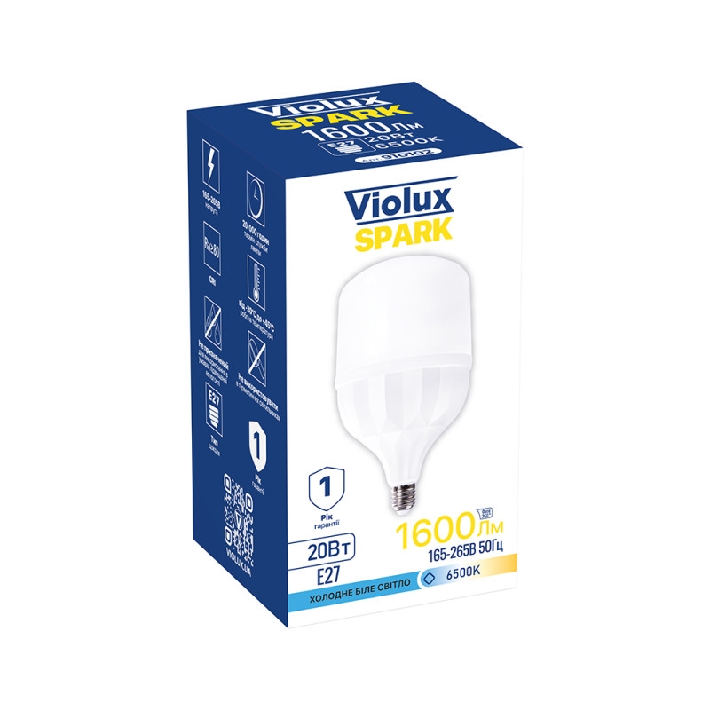 Светодиодная лампа SPARK 20W E27 6500K Violux 910102