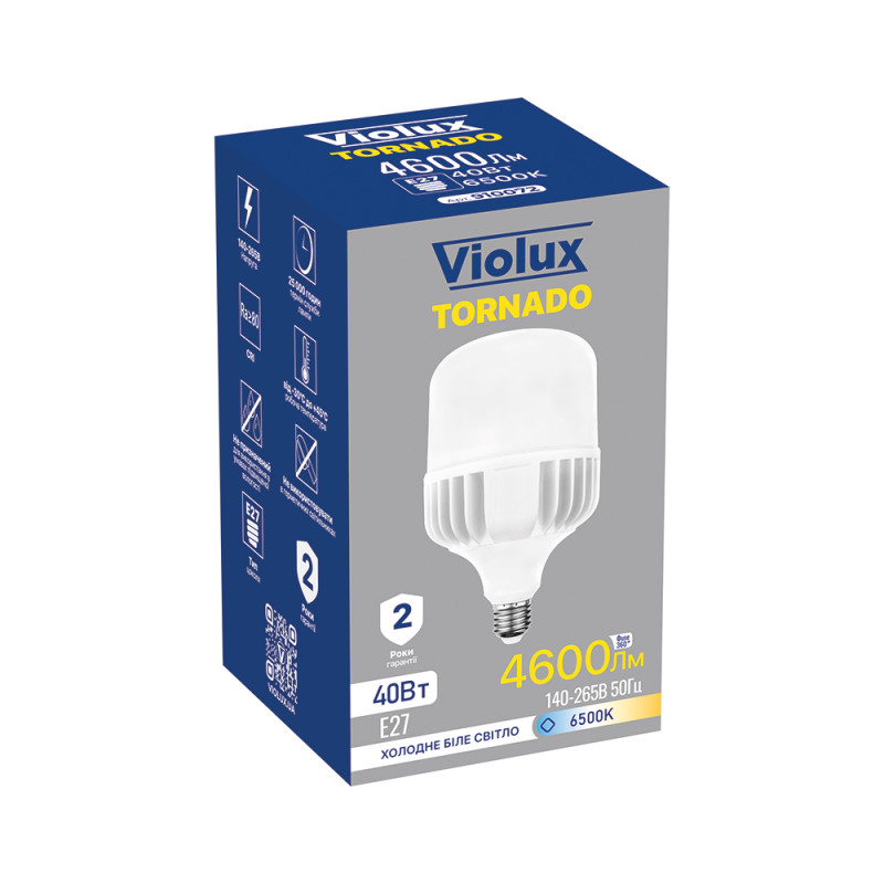 Светодиодная лампа TORNADO 40W E27 6500K Violux 910072