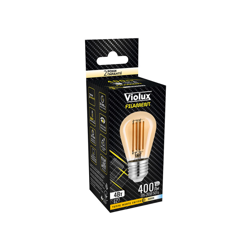 Лампа LED FILAMENT S14 4W E27 2200K VIOLUX ( 837022 )