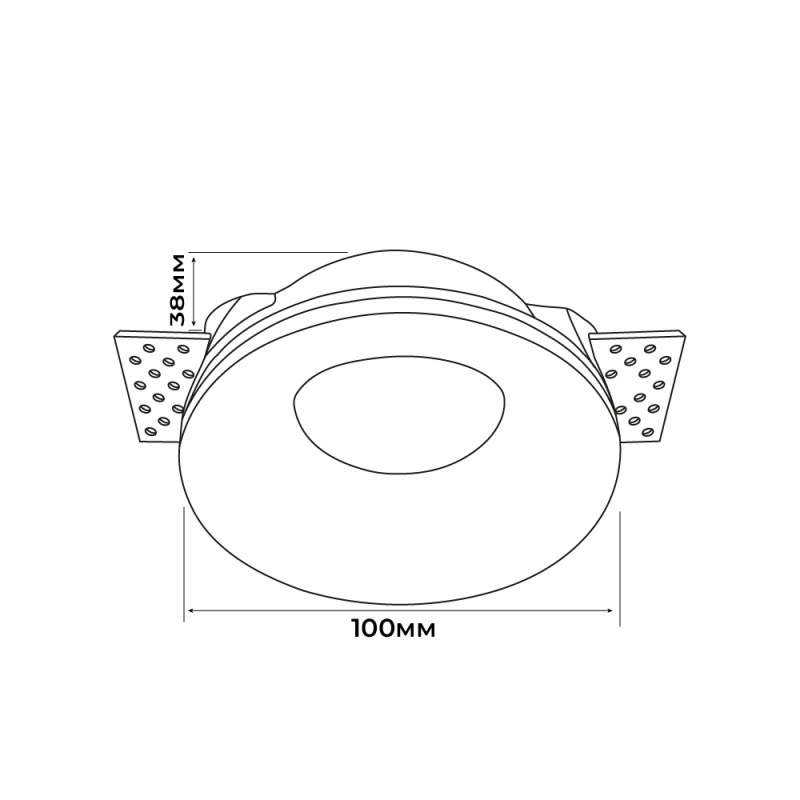 Светильник точечный врезной Violux MORION-R GU10 IP44 белый ( 130010 )