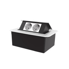 Мебельная розетка двойная LIVOLO белая, встроенная в столешницу, для кухни/офиса/конференц-зала, выдвижная