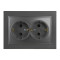 Розетка Nilson Thor антрацит 2-я с заземлением ( 27161025 )