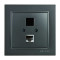 Розетка Nilson Thor антрацит компьютерная без модуля ( 27161042 )