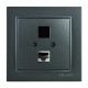 Розетка Nilson Thor антрацит компьютерная без модуля ( 27161042 )