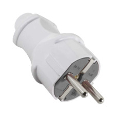 Вилка штепсельная Violux с заземлением белая ( 940720 )