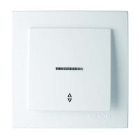 Выключатель Nilson Touran белый 1кл проходной с подсветкой (24111008)