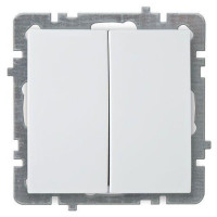 Выключатель Nilson Touran белый 2кл без рамки 24110403