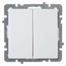 Выключатель Nilson Touran белый 2кл без рамки 24110403