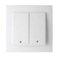 Выключатель Nilson Touran белый жалюзи 2-кл ( 24111011 )