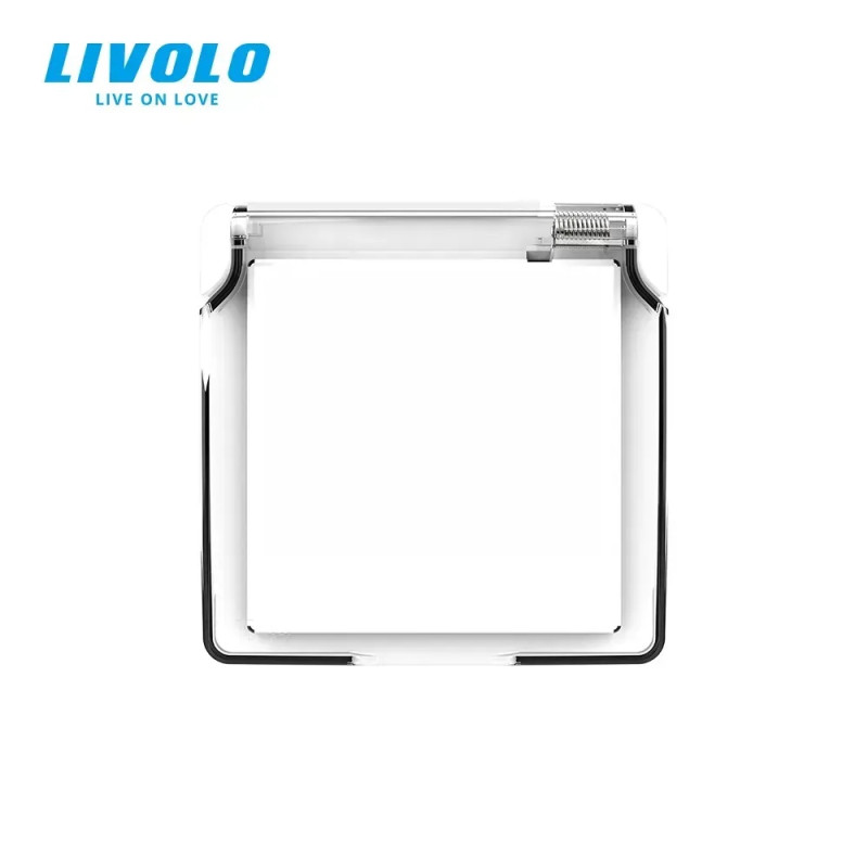 Кришка для розетки LIVOLO IP44 – захист від вологи та бризок, біла (VL-XW001-2W)