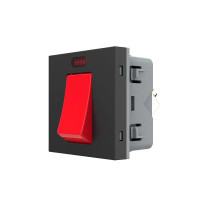 Мастер выключатель LIVOLO, черный, 20А 230В, модуль без рамки (VL-FCMKV20A-2BP)