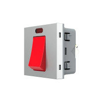 Мастер выключатель LIVOLO, серый, 20А 230В, модуль без рамки (VL-FCMKV20A-2IP)